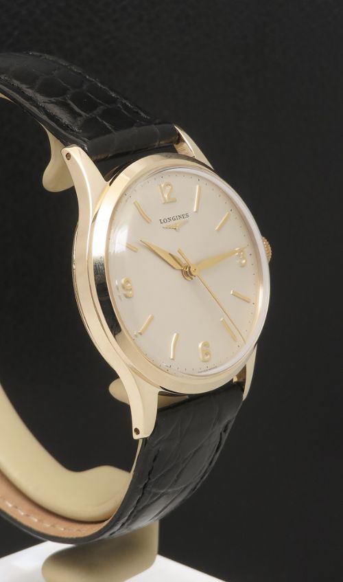 fig 4. Mint Original Solid 9ct Gold Longines 12.68ZS Mens Watch c1960