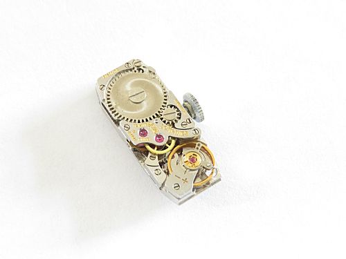 fig 8. Platinum and Diamond Longines Art Deco Cocktail Watch c1930