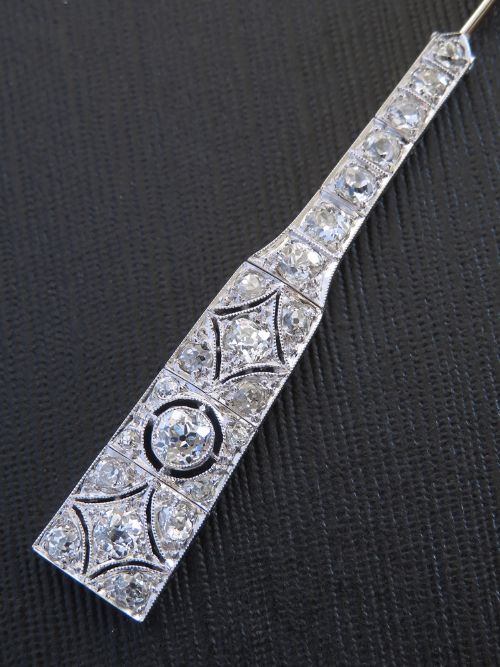 fig 3. Stunning Pair of Platinum Diamond Art Deco Earrings c1930