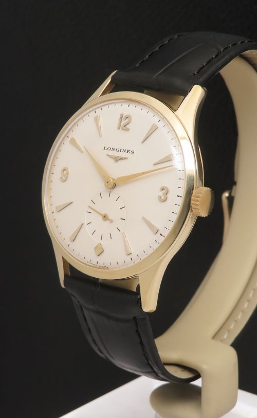 fig 1. Near Mint Solid 18ct Gold Longines 23Z Mens Watch c1954