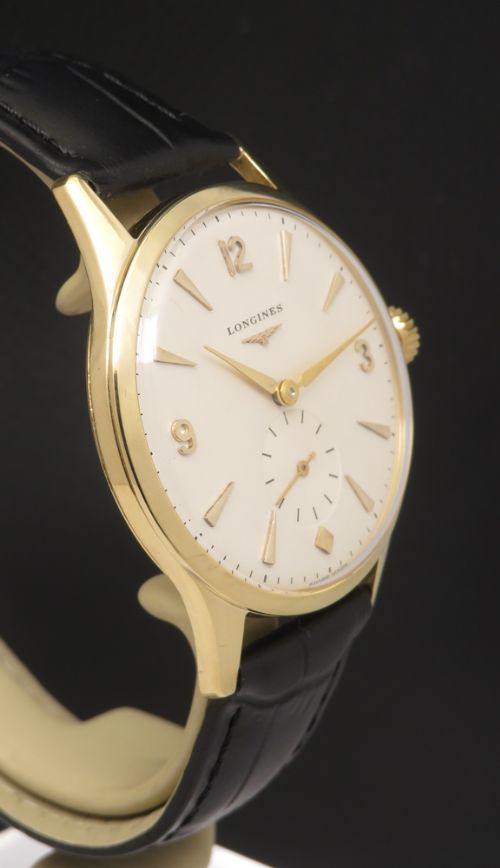 fig 2. Near Mint Solid 18ct Gold Longines 23Z Mens Watch c1954