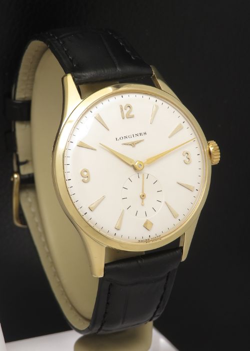 fig 4. Near Mint Solid 18ct Gold Longines 23Z Mens Watch c1954