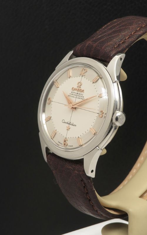 fig 1. Fully Restored Omega Constellation 505 Chronometer Pie Pan c1958