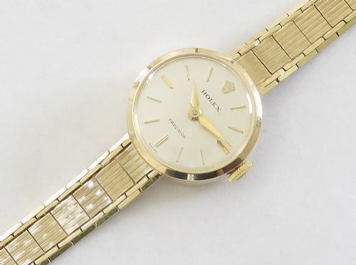 fig 4. Solid 9ct Gold Rolex Precision Ladies Watch c1963