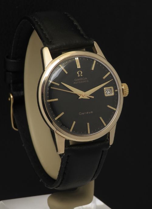 fig 2. Solid 9ct Gold Omega Geneve Automatic Mens Watch c1962