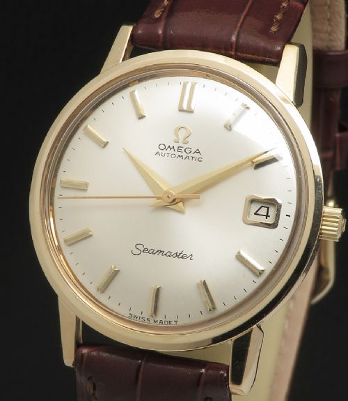 fig 1. Heavy solid 9ct gold Omega Seamaster Automatic with Date c1965