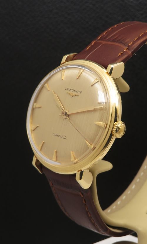 fig 1. Very Rare Solid 18ct Gold Longines 290 Deluxe c1960