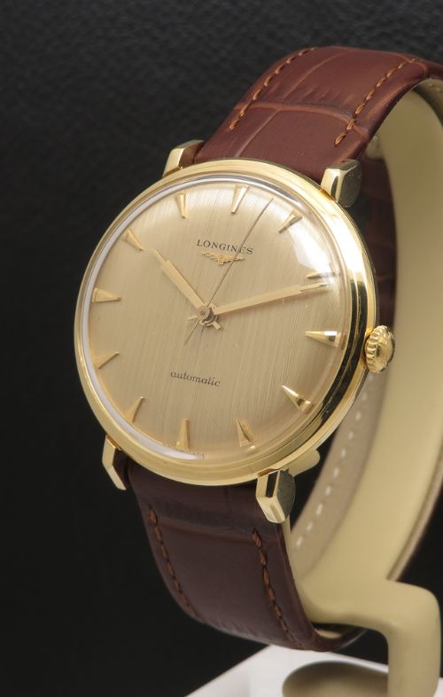 fig 2. Very Rare Solid 18ct Gold Longines 290 Deluxe c1960