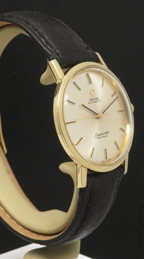 fig 4. Rare Mid Size all original solid 18ct gold Omega Seamaster Deville 1965-66