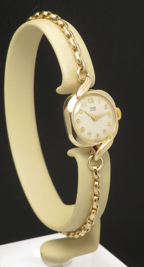 fig 1. Solid 9ct Gold Rolex Tudor Royal Ladies Cocktail Watch c1963