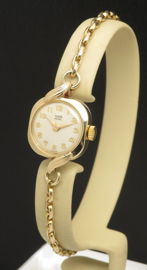fig 2. Solid 9ct Gold Rolex Tudor Royal Ladies Cocktail Watch c1963