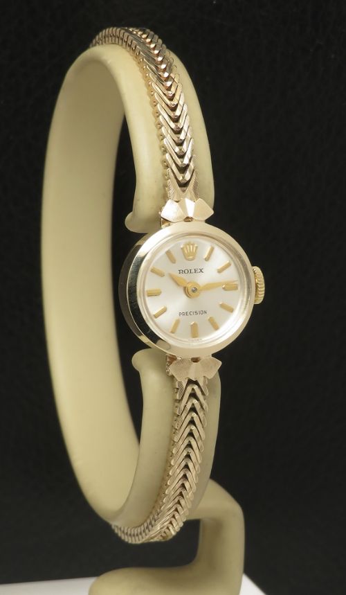 fig 3. Mint Condition Solid 9ct Gold Rolex Precision Ladies Watch c1966