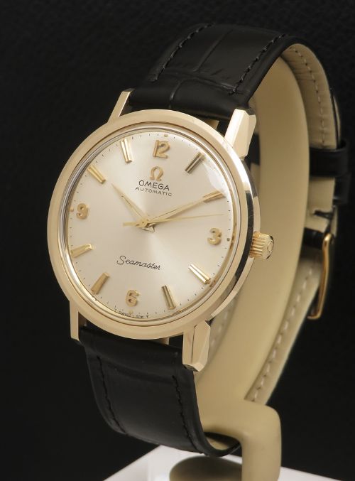 fig 1. Mint Heavy solid 9ct gold Explorer Dial Omega Seamaster Automatic c1964