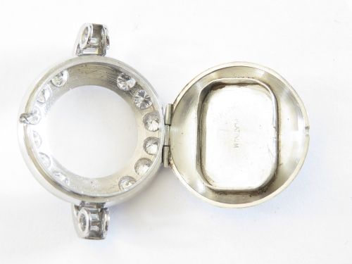 fig 8. Platinum and 3.6cts Diamonds Ladies Omega Cocktail Watch c1949