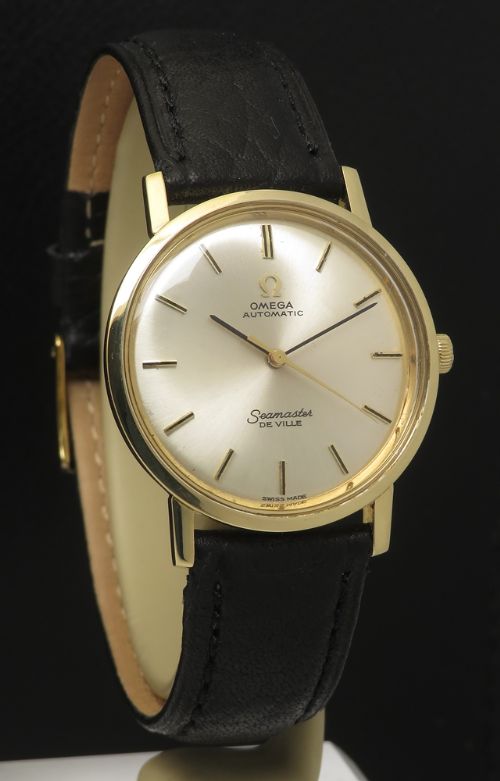 fig 3. Rare Mid Size all original solid 18ct gold Omega Seamaster Deville 1965-66