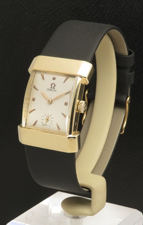 fig 2. Extremely rare solid 18ct gold Omega
