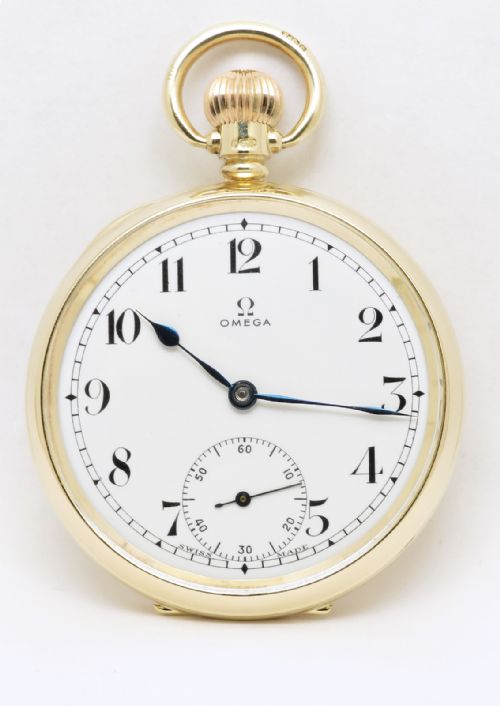 Museum Quality Solid 9ct Gold Omega Pocket Watch with Box 1941