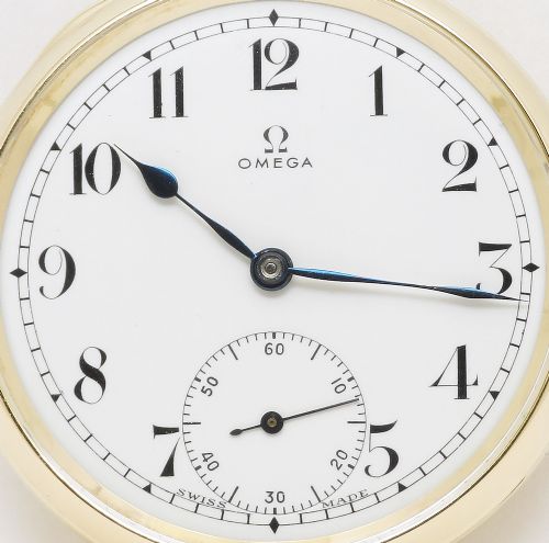 fig 2. Museum Quality Solid 9ct Gold Omega Pocket Watch With Box 1941