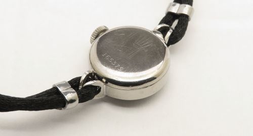 fig 5. 18ct White Gold and Diamond Rolex Precision Ladies Cocktail Watch c1956