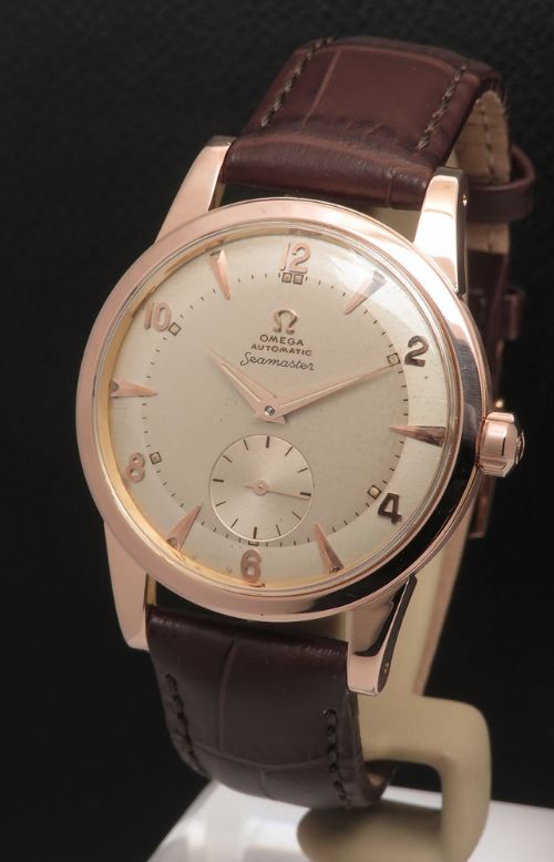 fig 1. The Rarest of all Omega Seamasters, The 18ct Rose Gold Omega Seamaster Jumbo Bumper 1953