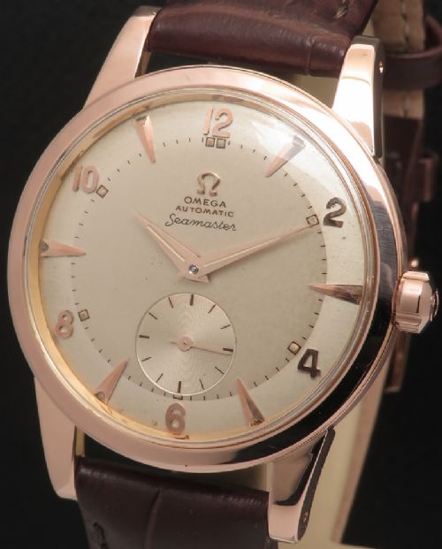 fig 2. The Rarest of all Omega Seamasters, The 18ct Rose Gold Omega Seamaster Jumbo Bumper 1953