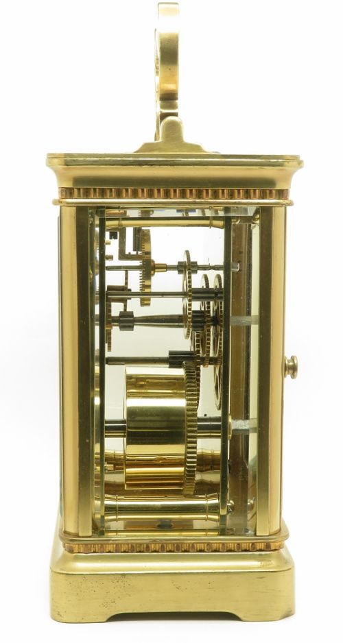 fig 2. A Fine Victorian gilt masked Carriage Clock c1880