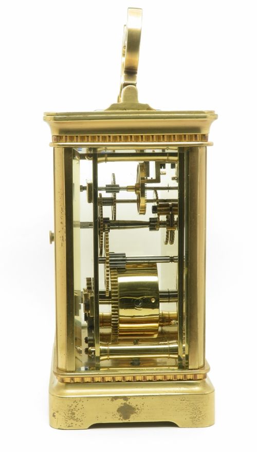 fig 5. A Fine Victorian gilt masked Carriage Clock c1880