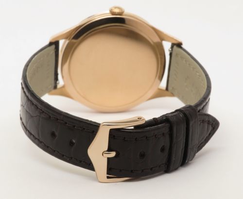 fig 5. Stunning All Original Jumbo Size Solid 18ct Rose Gold Longines 1955