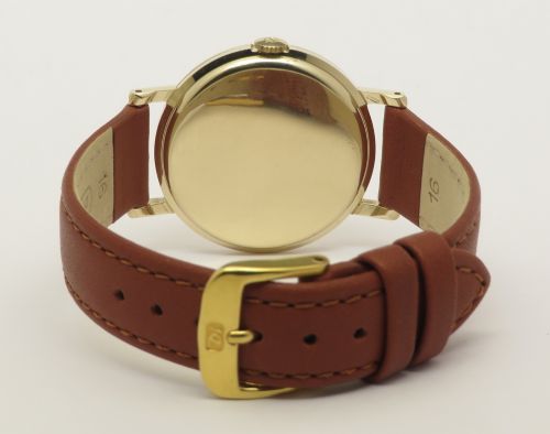 fig 5. Mint Solid 9ct Gold Tissot Watch with Box and Original Strap c1962