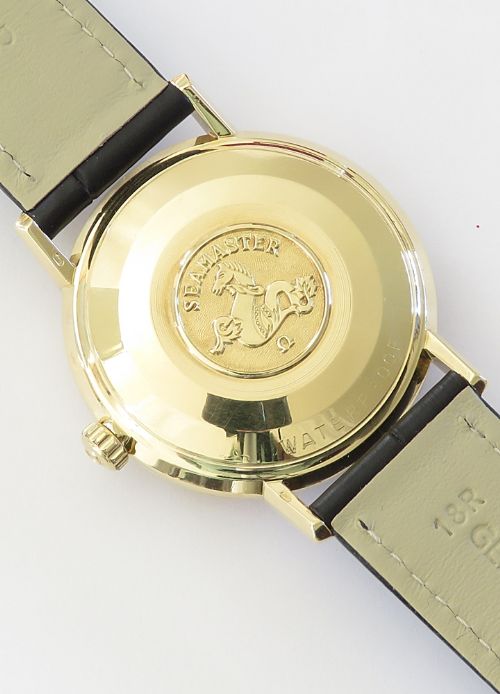fig 2. Very Rare Solid 18ct Gold Omega Seamaster DeVille Deluxe c1963