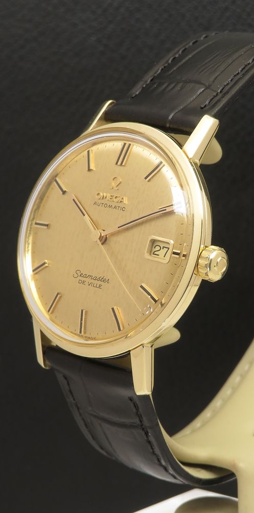 fig 4. Very Rare Solid 18ct Gold Omega Seamaster DeVille Deluxe c1963