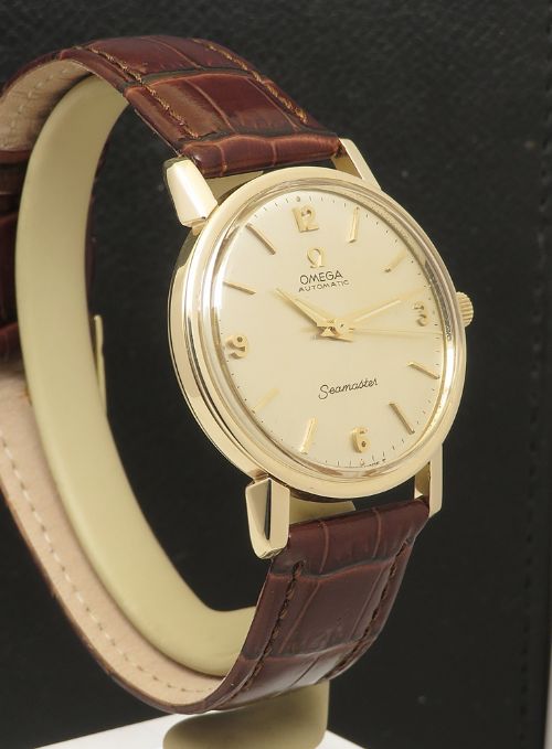 fig 2. Near Mint Heavy solid 9ct gold Omega Seamaster Automatic box and papers 1965