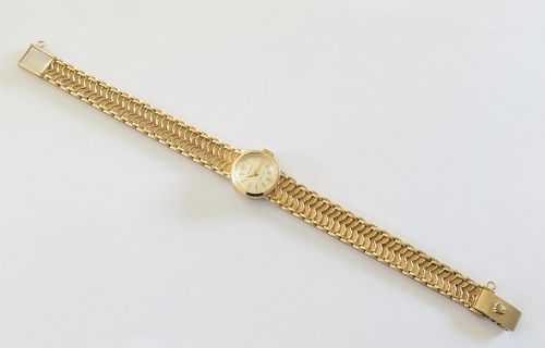 fig 6. Unworn Mint with box Solid 9ct Gold Rolex Precision Ladies Watch c1965