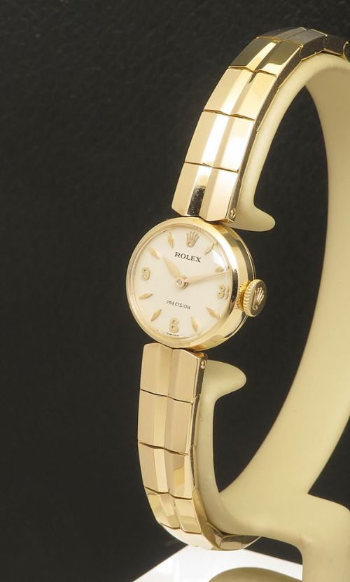 fig 3. Near Mint with box Solid 18ct Gold Rolex Precision Ladies Watch c1960