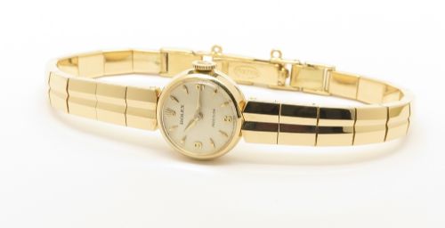 fig 4. Near Mint with box Solid 18ct Gold Rolex Precision Ladies Watch c1960