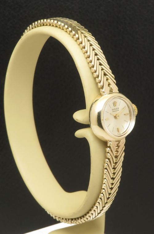 fig 2. Extra Long Solid 9ct Gold Rolex Precision Ladies Watch 1958