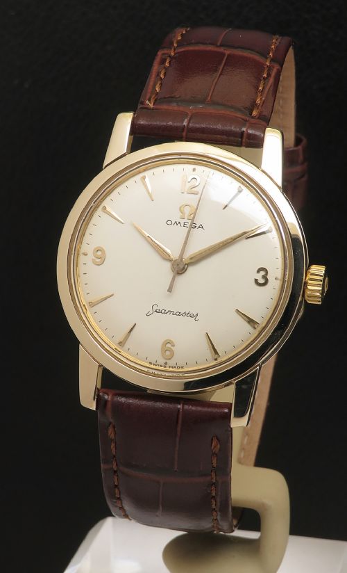 Near Mint Heavy Solid 9ct Gold Omega Seamaster 1960