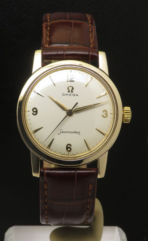 fig 2. Near Mint Heavy solid 9ct gold Omega Seamaster 1960