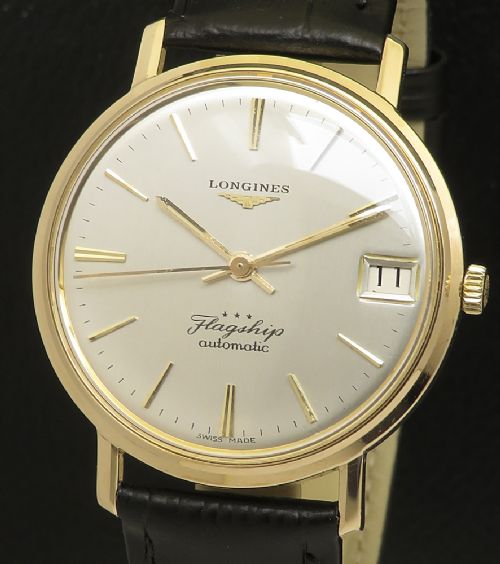 fig 1. Near Mint Solid 9ct Gold Longines Flagship Automatic c1965