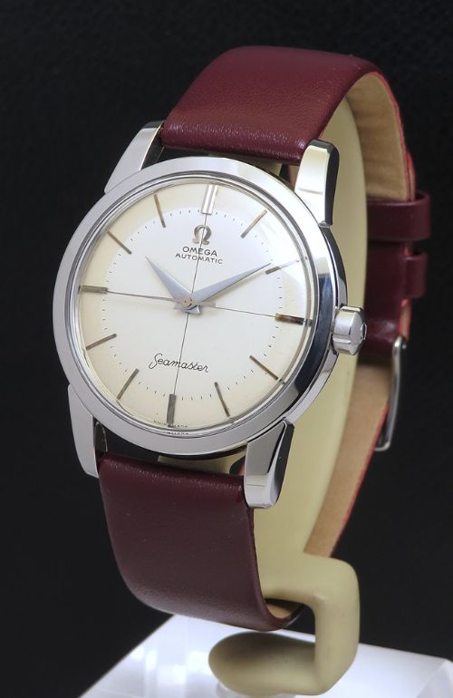 fig 1. All Original Mint Omega Seamaster Auto Calibre 501 Art Deco Two tone 1957