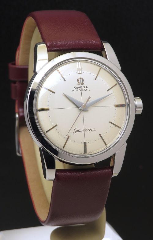 fig 3. All Original Mint Omega Seamaster Auto Calibre 501 Art Deco Two tone 1957