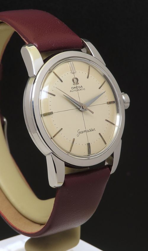 fig 4. All Original Mint Omega Seamaster Auto Calibre 501 Art Deco Two tone 1957