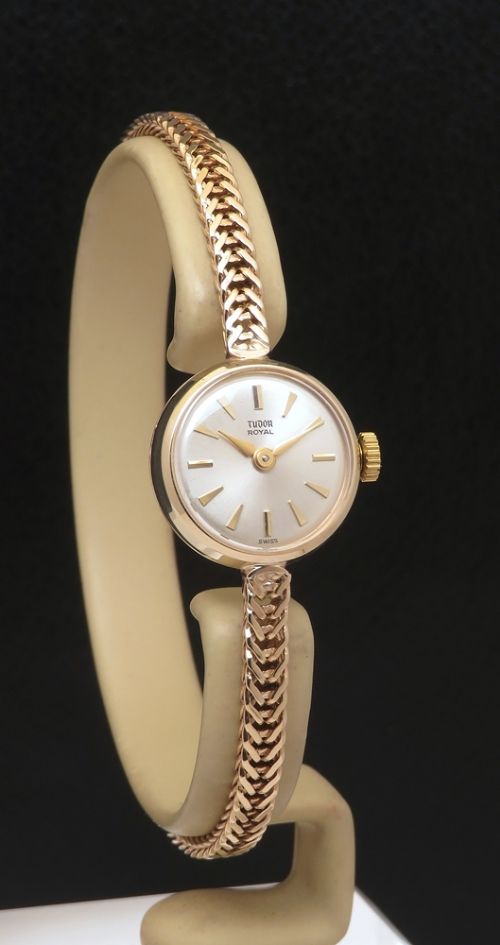 fig 2. Mint with box Solid 9ct Gold Rolex Tudor Royal Ladies Watch c1963