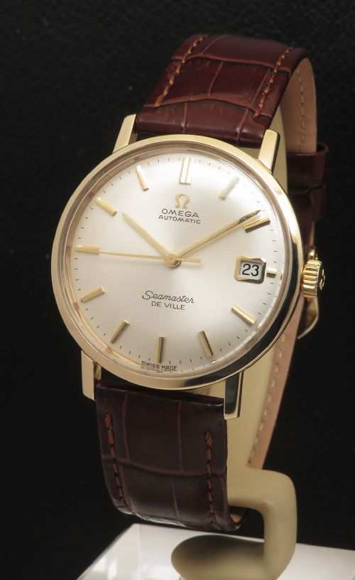 Mint All Original Solid 9ct Gold Omega Seamaster Deville Automatic with Box 1966