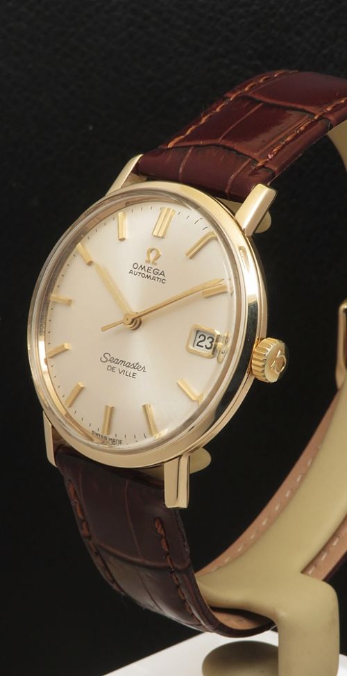 fig 1. Mint all original solid 9ct gold Omega Seamaster Deville Automatic with Box 1966