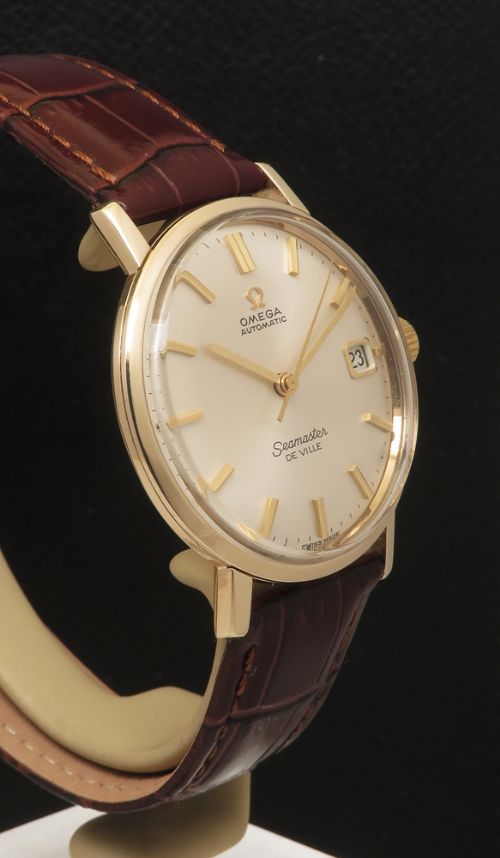 fig 3. Mint all original solid 9ct gold Omega Seamaster Deville Automatic with Box 1966