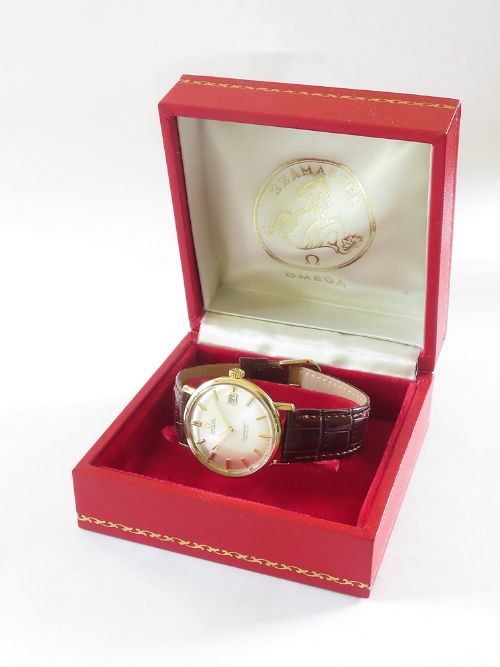 fig 7. Mint all original solid 9ct gold Omega Seamaster Deville Automatic with Box 1966