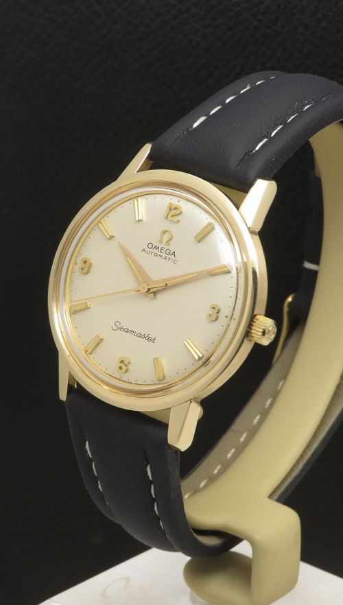fig 1. Mint Heavy solid 9ct gold Explorer Dial Omega Seamaster Automatic c1966