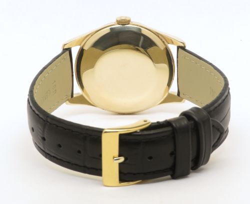 fig 3. Solid 9ct Gold Classic Black Dial Omega Calibre 285 from 1960