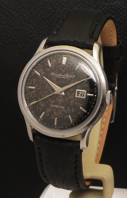 fig 3. Rare All Original IWC 8541 Automatic Black Gilt Tropical Dial c1960